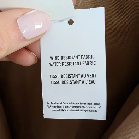 Abercrombie & Fitch Cropped Trench Coat Small NWT - Picture 7 of 7